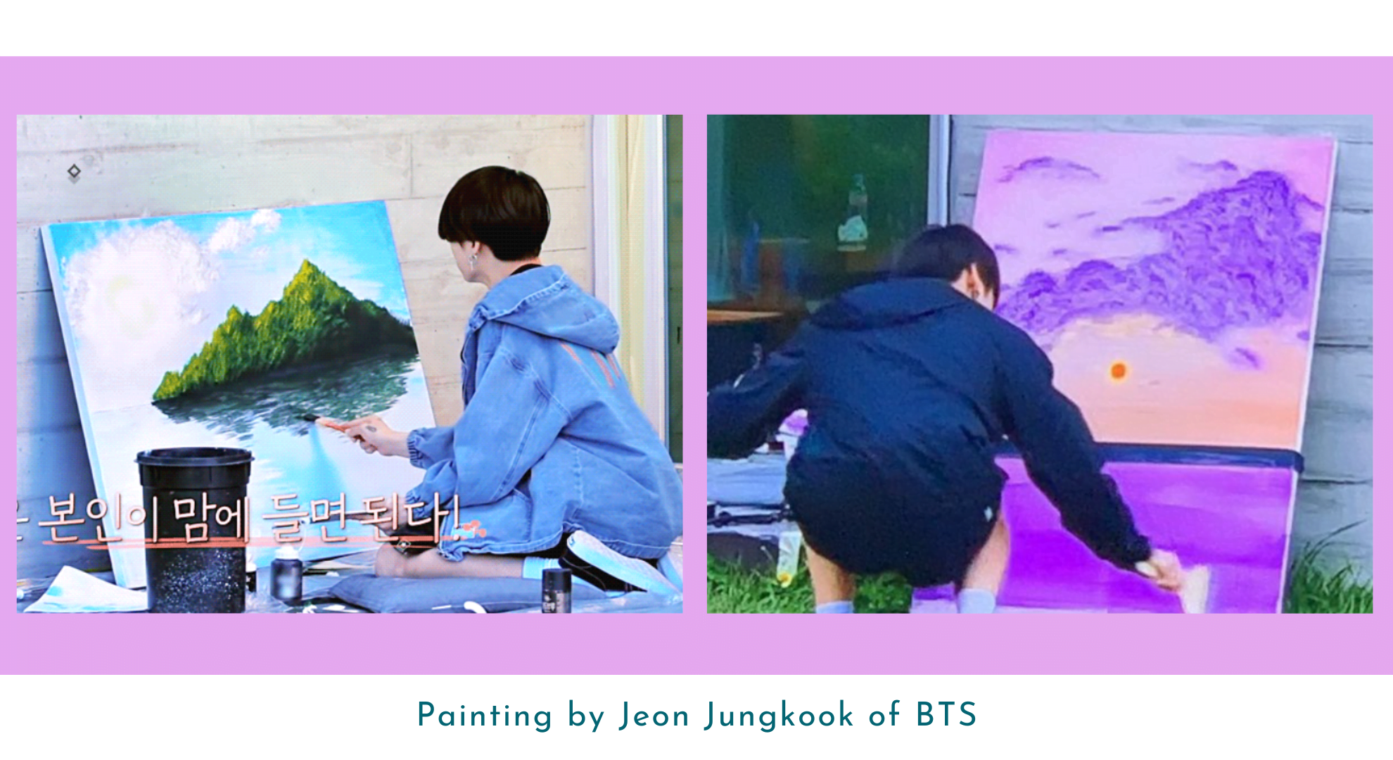 Lukisan Terkenal Malaysia: Keindahan Wanita Dalam Seni Jeon Jungkook of BTS In The Soop painting drawing