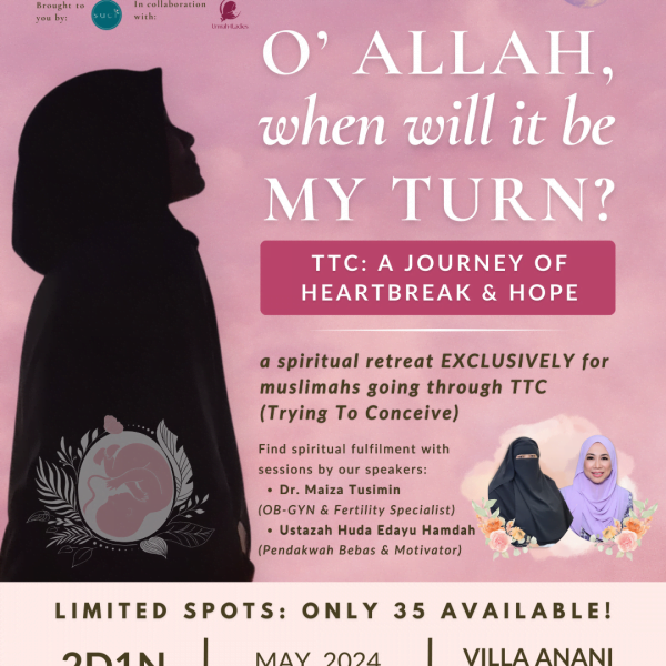 Hope Events: TTC - A Journey of Heartbreak & Hope Tagline: "O Allah, When Will It Be My Turn?" suci menstrual cup umrah4ladies