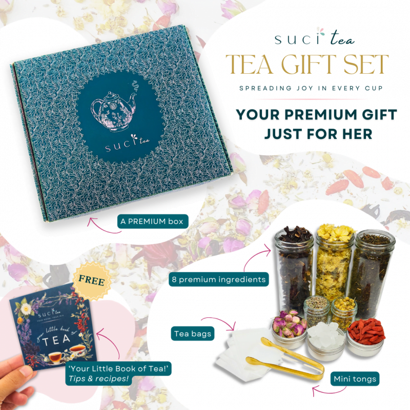 SUCI TEA GIFT SET RAYA EID GIFTING HADIAH RAYA AIDILFITRI hari ibu gift present suci menstrual cup