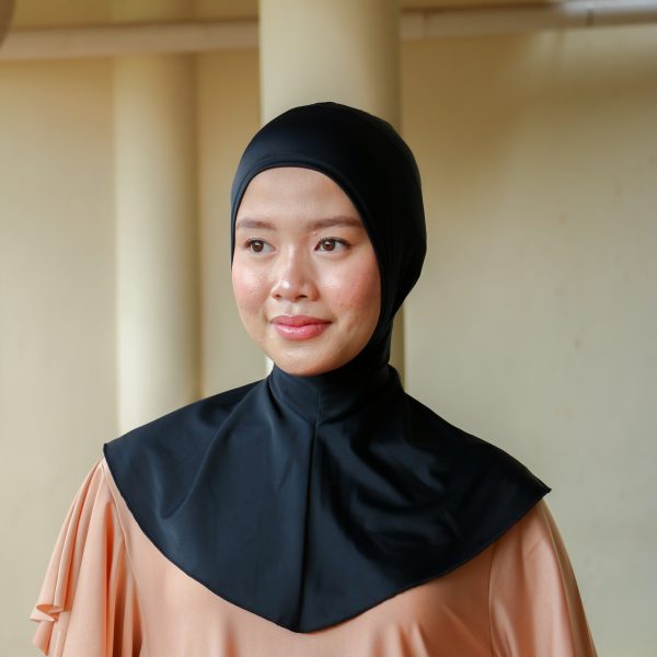 Modernly Modest Muslimah Swim Sports Hijab in Black SUCI CUP