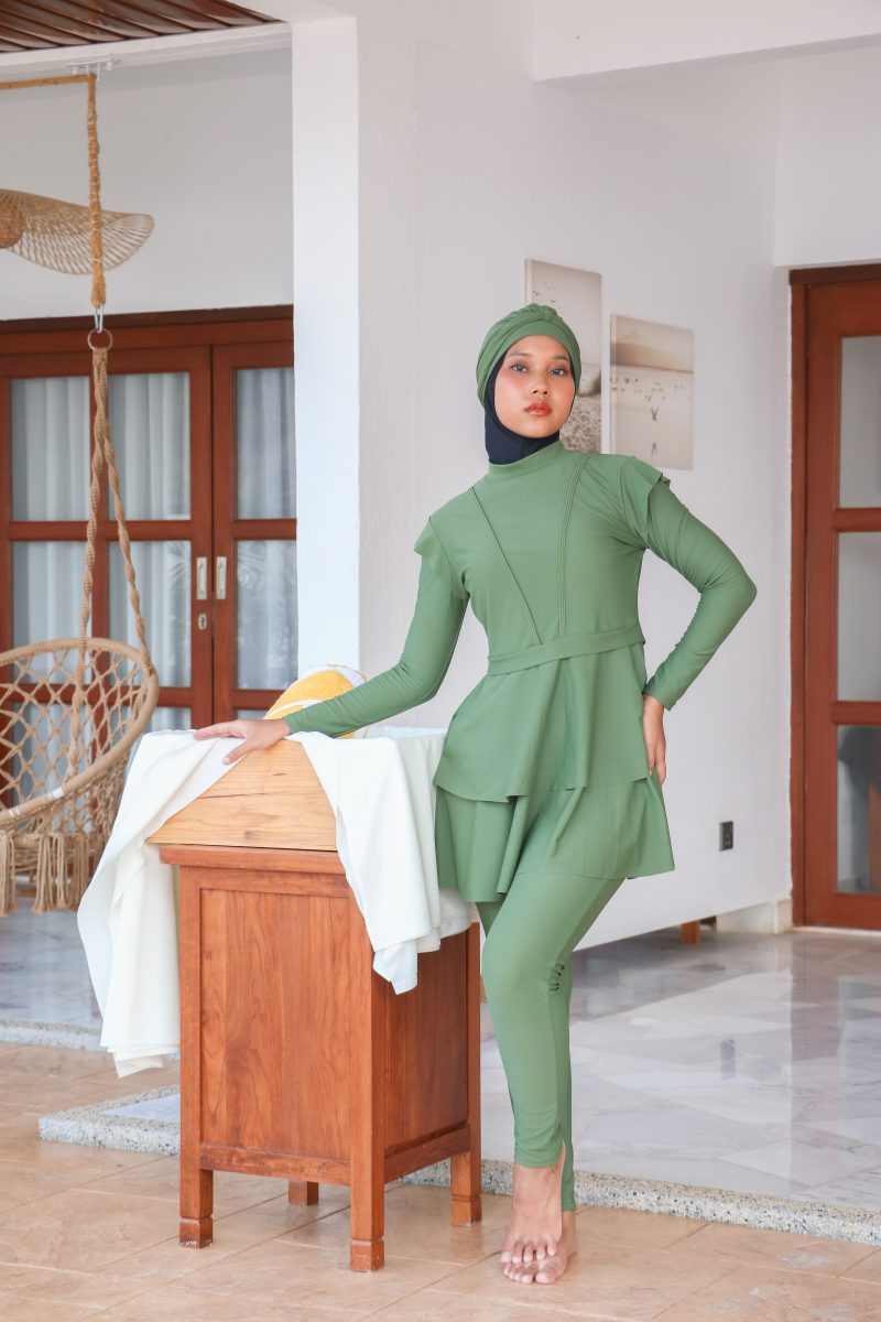 Modernly Modest Dayang Peplum Muslimah Swimwear Set suci cup