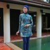 Modernly Modest Suria Tropical Muslimah Swimwear Set in Blue Purple suci cup