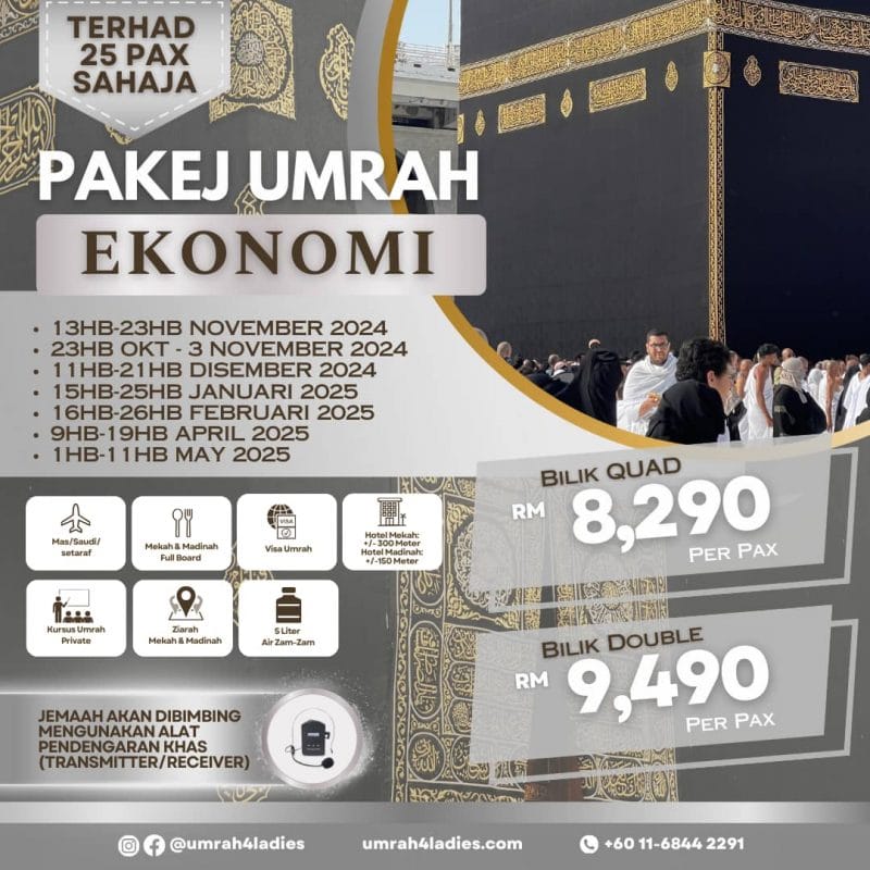 umrah for ladies dengan Farah lee